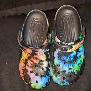 Tie dye Crocs